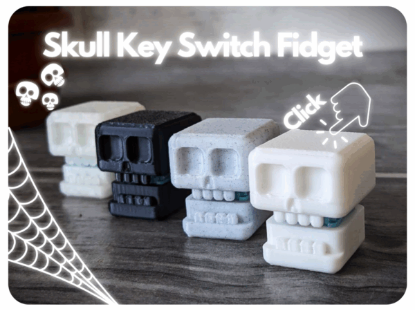 Keycap Caveira Emocional – Clique onde quiser, com atitude